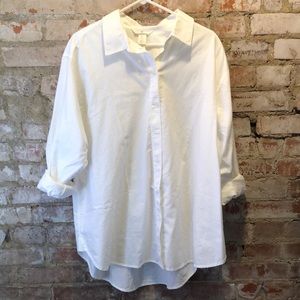 White, Oversized Cotton Shirt 🤍